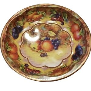 Vintage Daher Decorated Ware Metal Bowl